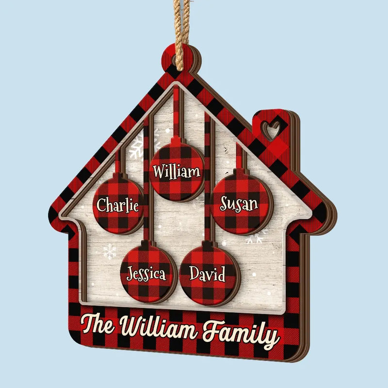 Family Is The Best Part Of Christmas - Family Personalized Custom Shaped 2 Layered Wood Christmas Ornament - Christmas Gift For Family Members