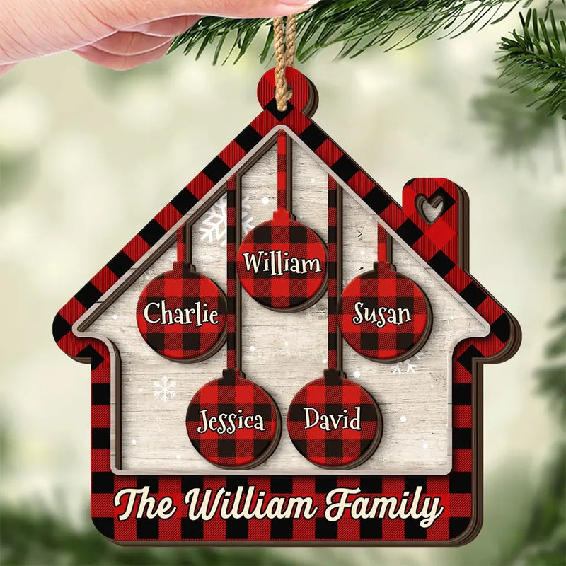 Family Is The Best Part Of Christmas - Family Personalized Custom Shaped 2 Layered Wood Christmas Ornament - Christmas Gift For Family Members