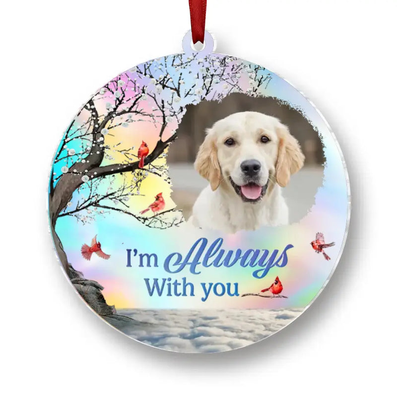 Custom Pet Photo Dog Lover Gifts - Personalized Hologram Ornament