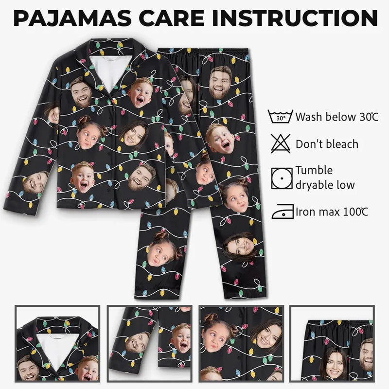 Custom Photo Family Is The Heart Of Christmas - Family Personalized Custom Pajamas - Christmas Gift For Family Members