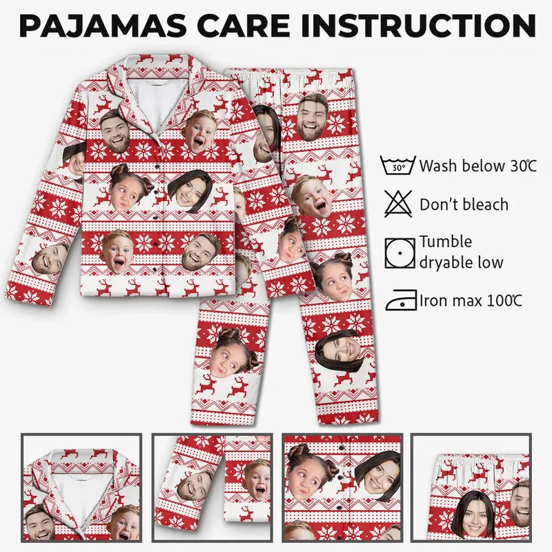 Custom Photo Christmas Is All About Family, Making Merry - Family Personalized Custom Pajamas - Christmas Gift For Family Members