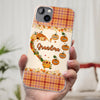 Family Time Is Like A Cozy Pumpkin Patch On A Crisp Autumn Day - Family Personalized Custom Clear Phone Case - Autumn Fall Gift For Grandma