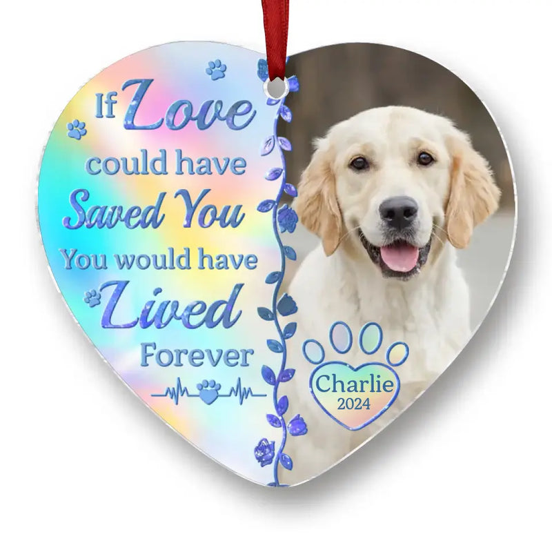 Custom Pet Photo Memorial Gifts for Dog Lovers - Personalized Hologram Ornament