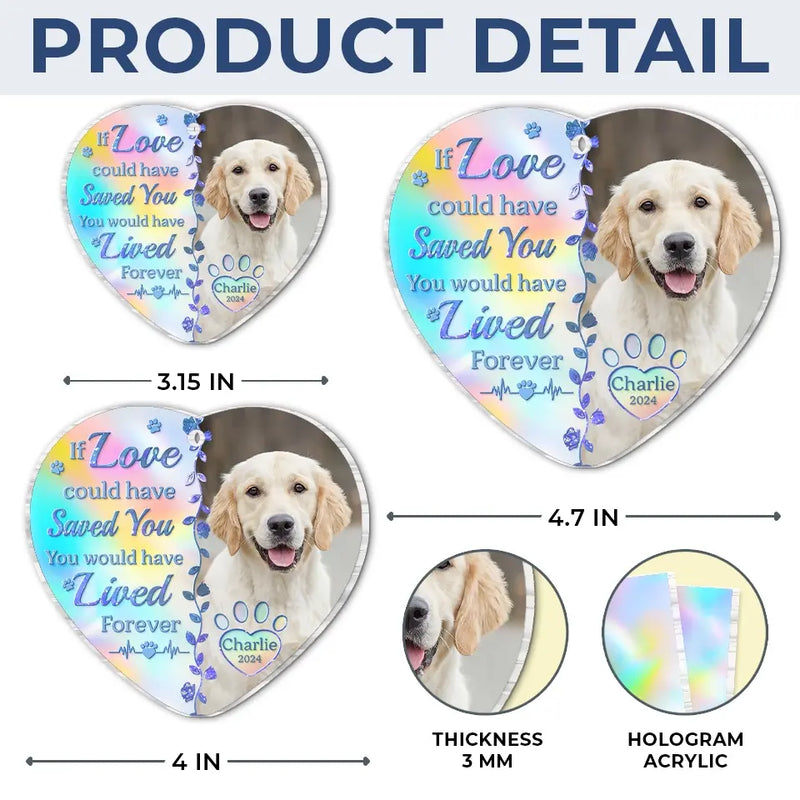 Custom Pet Photo Memorial Gifts for Dog Lovers - Personalized Hologram Ornament