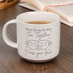 Custom Name Long Distance Couple Gifts - Personalized Pottery Mug
