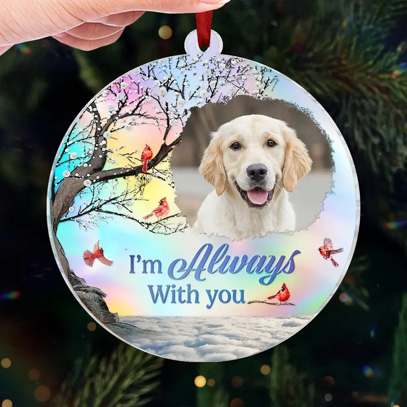 Custom Pet Photo Dog Lover Gifts - Personalized Hologram Ornament