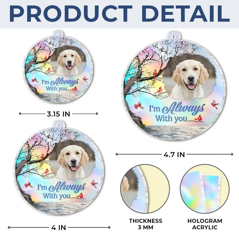 Custom Pet Photo Dog Lover Gifts - Personalized Hologram Ornament