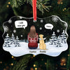 Forever Our Furry Angel - Memorial Personalized Custom Benelux Glass Ornament - Sympathy Gift, Christmas Gift For Pet Owners, Pet Lovers