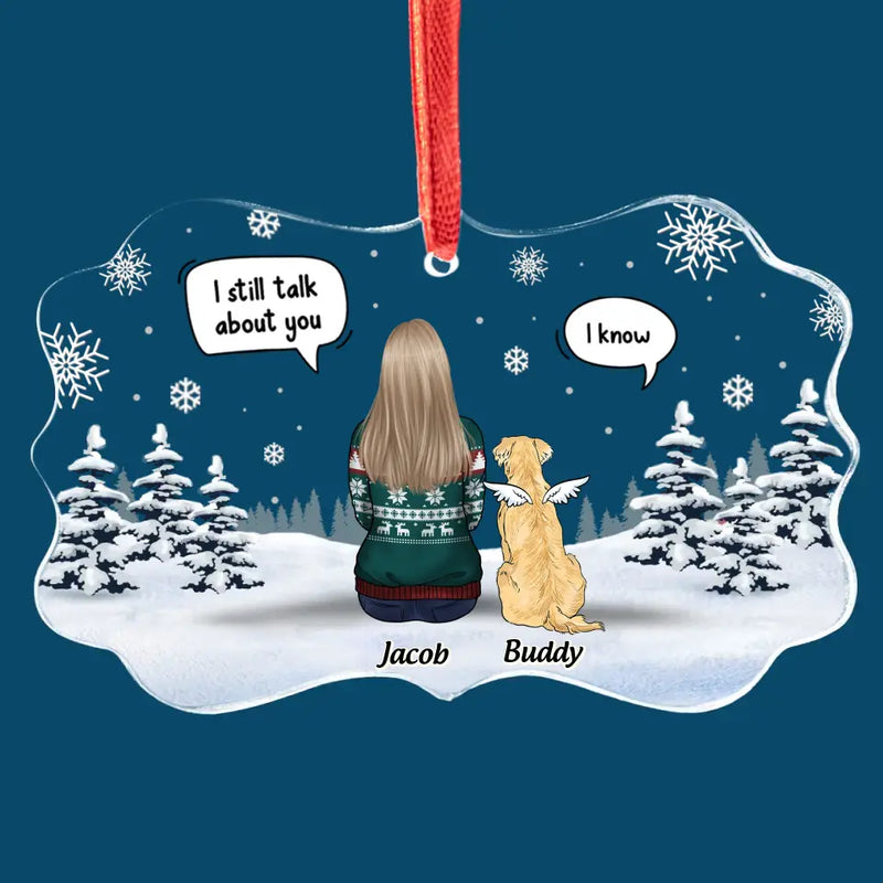 Forever Our Furry Angel - Memorial Personalized Custom Benelux Glass Ornament - Sympathy Gift, Christmas Gift For Pet Owners, Pet Lovers