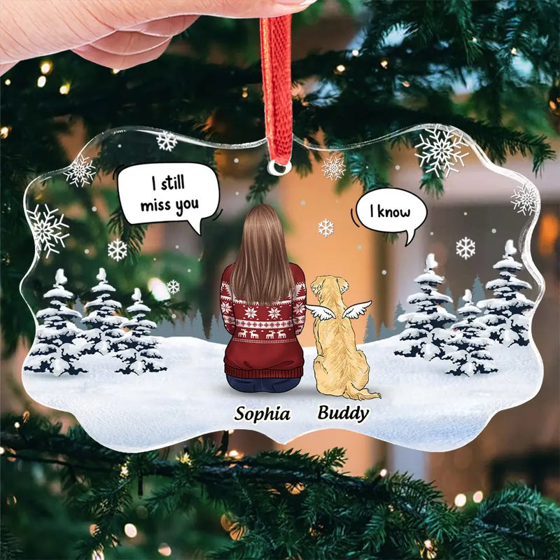 Forever Our Furry Angel - Memorial Personalized Custom Benelux Glass Ornament - Sympathy Gift, Christmas Gift For Pet Owners, Pet Lovers