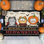 Custom Name Halloween Cat Gifts for Cat Lovers - Personalized Doormat