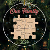 Love Makes A Family Complete - Family Personalized Custom Ornament - Acrylic Custom Shaped - Christmas Gift For Family Members
