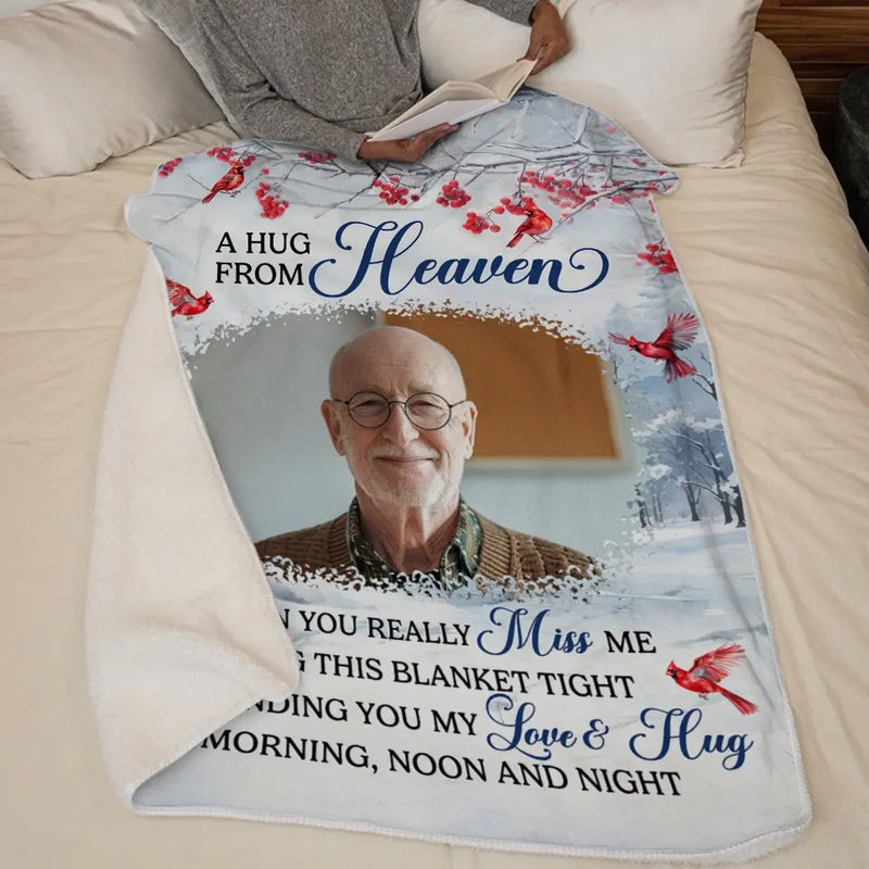 Custom Photo The Best Memories Will Always Live On In Our Hearts - Memorial Personalized Custom Blanket - Sympathy Gift For Family Members
