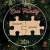 Love Makes A Family Complete - Family Personalized Custom Ornament - Acrylic Custom Shaped - Christmas Gift For Family Members