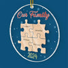 Love Makes A Family Complete - Family Personalized Custom Ornament - Acrylic Custom Shaped - Christmas Gift For Family Members