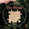 Love Makes A Family Complete - Family Personalized Custom Ornament - Acrylic Custom Shaped - Christmas Gift For Family Members