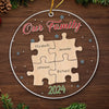 Love Makes A Family Complete - Family Personalized Custom Ornament - Acrylic Custom Shaped - Christmas Gift For Family Members