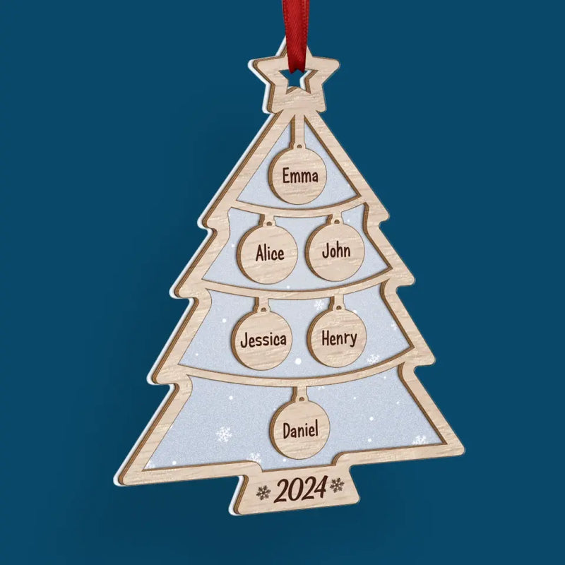 The Warmth Of Family Makes Christmas Glow - Family Personalized Custom Wood & Acrylic Ornament - Christmas Gift For Family Members