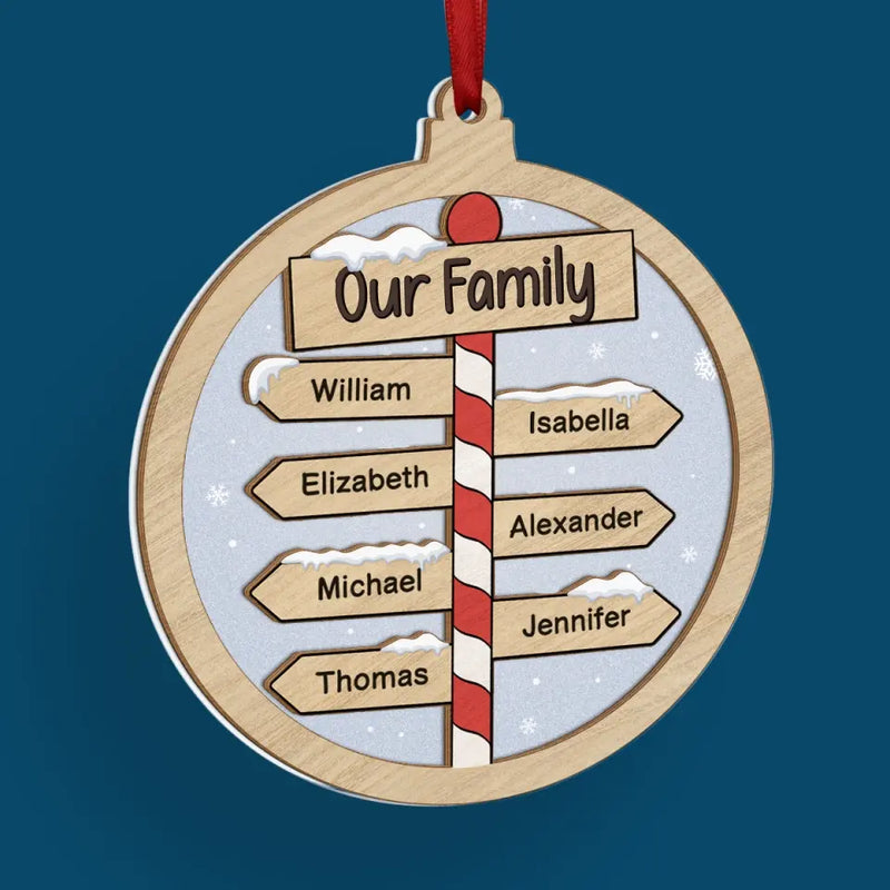 Love And Family Are The True Gifts Of Christmas - Family Personalized Custom Wood & Acrylic Ornament - Christmas Gift For Family Members