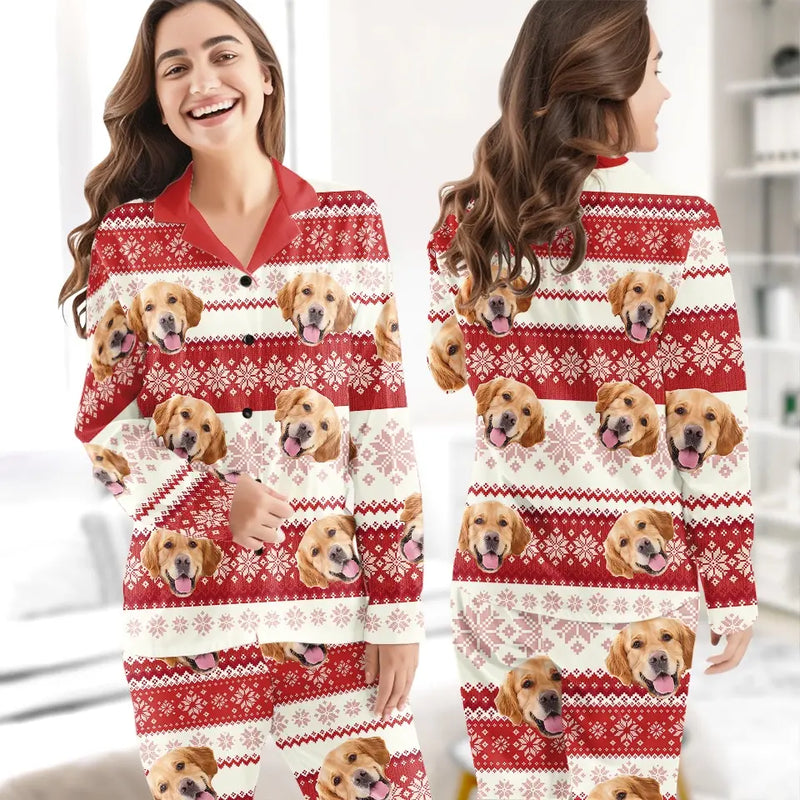 Custom Photo Have A Pawsome Christmas - Dog & Cat Personalized Custom Pajamas - Christmas Gift For Pet Owners, Pet Lovers