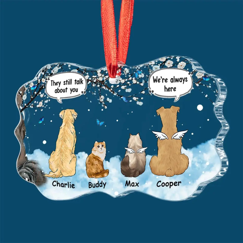My Heart Will Always Wear The Paw Prints Left By You - Memorial Personalized Custom Benelux Glass Ornament - Sympathy Gift, Christmas Gift For Pet Owners, Pet Lovers