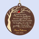 Custom Memorial Tree Remembrance Gifts - Personalized Leather Ornament