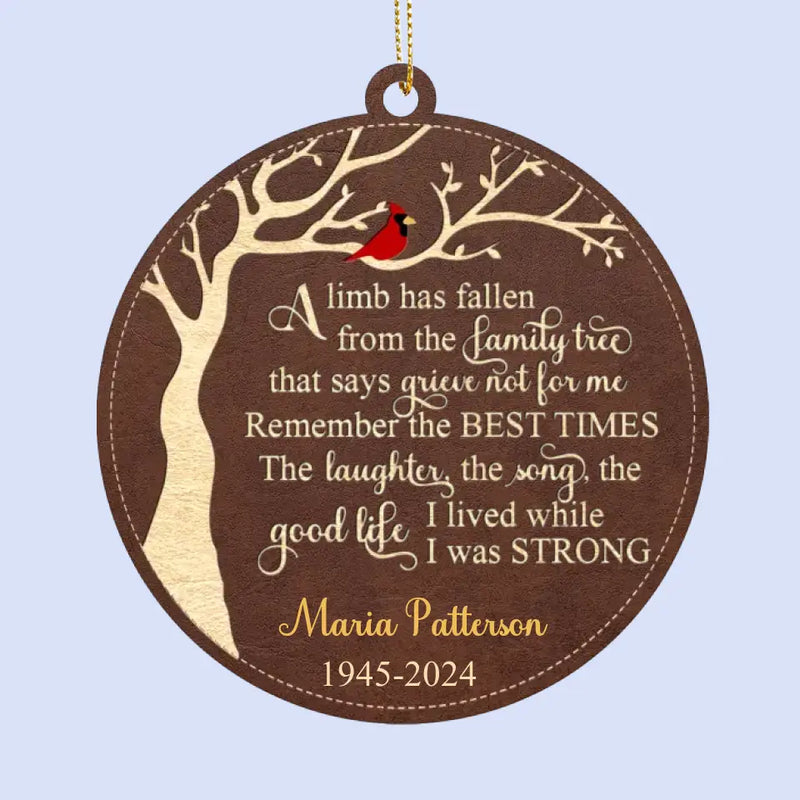 Custom Memorial Tree Remembrance Gifts - Personalized Leather Ornament