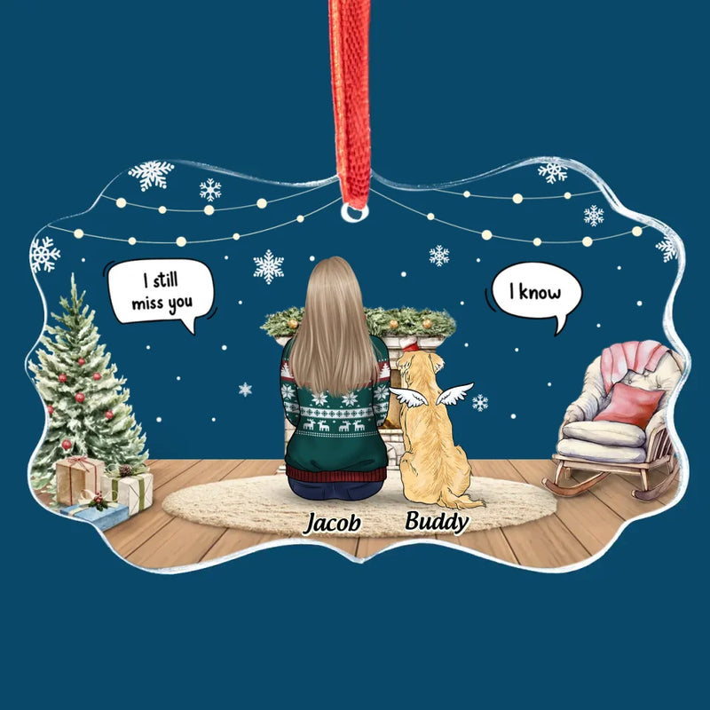 Forever Loved, Always In Our Hearts - Memorial Personalized Custom Benelux Glass Ornament - Sympathy Gift, Christmas Gift For Pet Owners, Pet Lovers