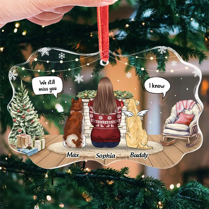 Forever Loved, Always In Our Hearts - Memorial Personalized Custom Benelux Glass Ornament - Sympathy Gift, Christmas Gift For Pet Owners, Pet Lovers