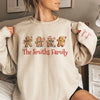 Holiday Wishes Made With Gingerbread Hugs And Peppermint Kisses - Family Personalized Custom Unisex Sweatshirt With Design On Sleeve - Christmas Gift For Family Members