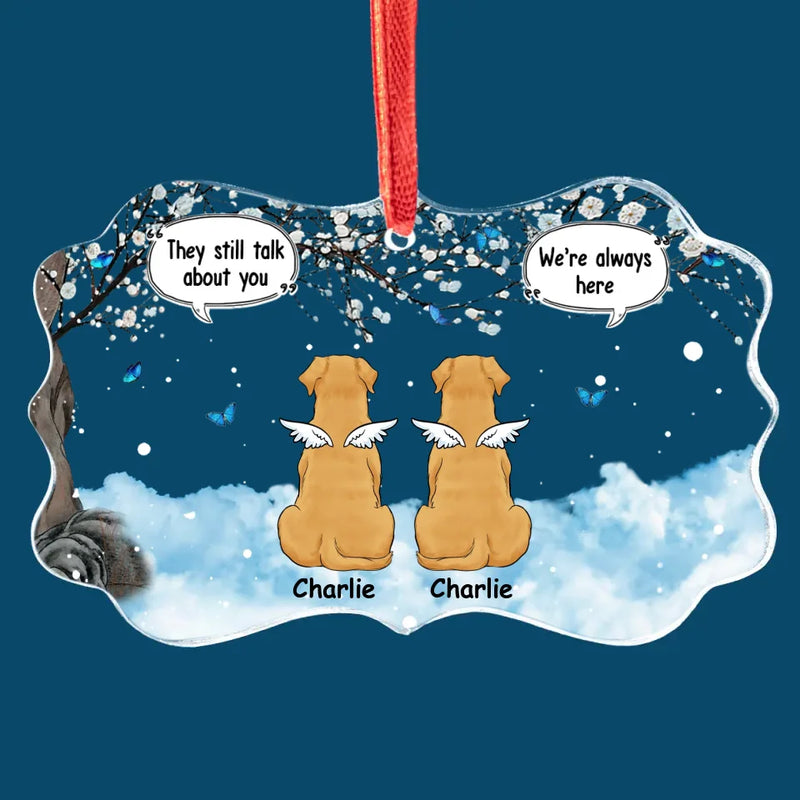 My Heart Will Always Wear The Paw Prints Left By You - Memorial Personalized Custom Benelux Glass Ornament - Sympathy Gift, Christmas Gift For Pet Owners, Pet Lovers