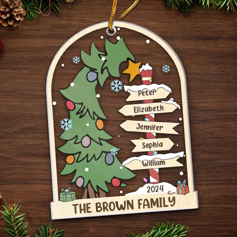 Love And Togetherness Make The Perfect Christmas - Family Personalized Custom Ornament - Acrylic Custom Shaped - Christmas Gift For Family Members