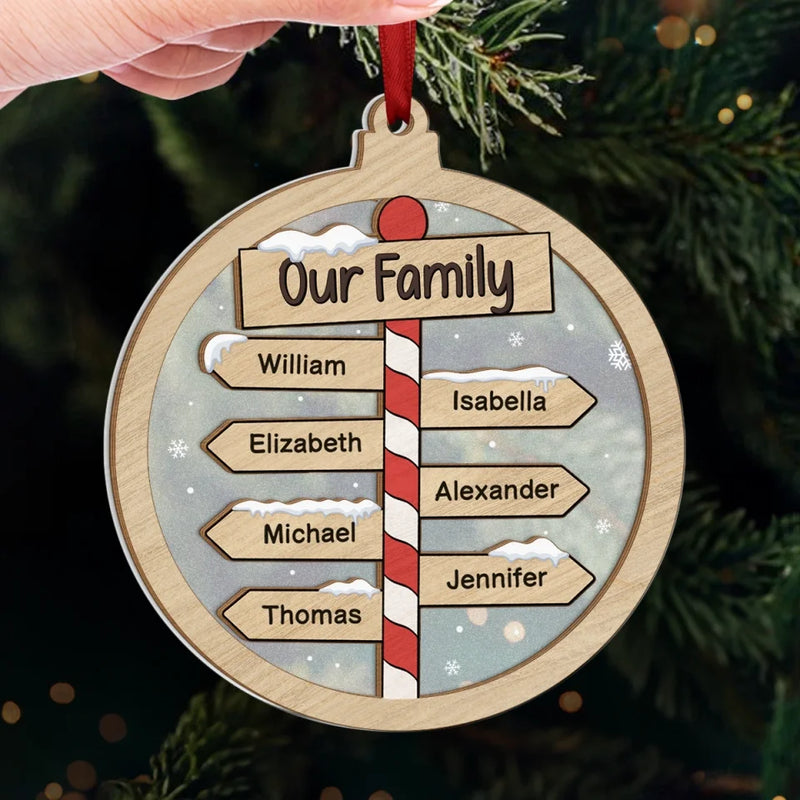 Love And Family Are The True Gifts Of Christmas - Family Personalized Custom Wood & Acrylic Ornament - Christmas Gift For Family Members