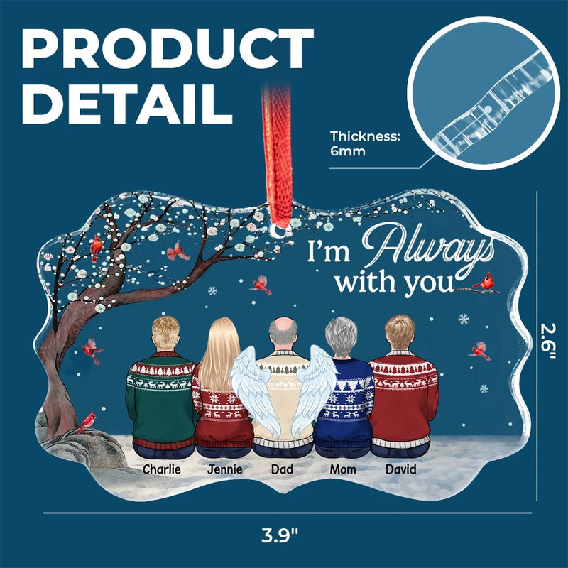 You Will Never Be Forgotten And Will Live On In Our Hearts - Memorial Personalized Custom Benelux Glass Ornament - Sympathy Gift For Family Members