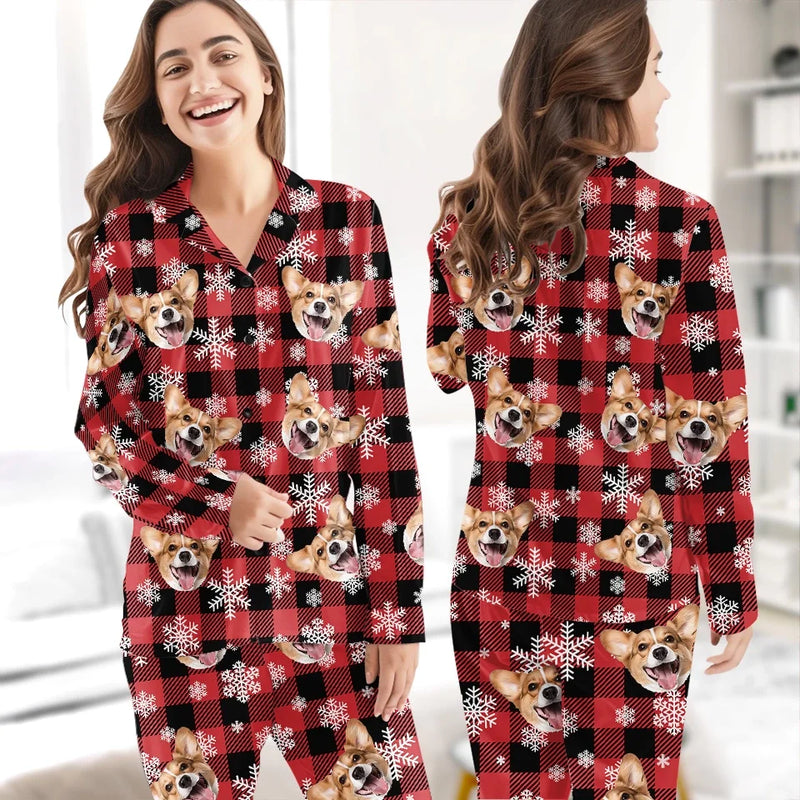 Custom Photo Nothing Says Christmas Like Snuggling Up In Cozy Pajamas Featuring Your Furry Friend - Dog & Cat Personalized Custom Pajamas - Christmas Gift For Pet Owners, Pet Lovers
