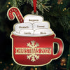 The Best Thing About Christmas Is Spending Time With Family - Family Personalized Custom Mirrored Acrylic Ornament - Christmas Gift For Family Members