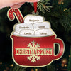 The Best Thing About Christmas Is Spending Time With Family - Family Personalized Custom Mirrored Acrylic Ornament - Christmas Gift For Family Members
