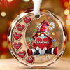 Making Spirits Bright Tonight - Family Personalized Custom Circle Glass Ornament - Christmas Gift For Mom, Grandma