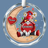 Making Spirits Bright Tonight - Family Personalized Custom Circle Glass Ornament - Christmas Gift For Mom, Grandma