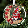 Making Spirits Bright Tonight - Family Personalized Custom Circle Glass Ornament - Christmas Gift For Mom, Grandma