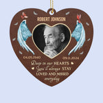 Custom Photo Memorial Angel Decor - Personalized Leather Ornament