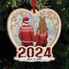 Our Christmas Story Is My Favorite Love Tale - Couple Personalized Custom Wood & Acrylic Ornament - Christmas Gift For Husband Wife, Anniversary