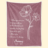 Never Too Late To Say Goodbye - Memorial Personalized Custom Blanket - Sympathy Gift For Family Members