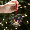 I Have You In My Heart - Memorial Personalized Custom Heart Glass Ornament - Sympathy Gift, Christmas Gift For Family Members