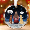 Your Spirit Runs Free - Memorial Personalized Custom Circle Glass Ornament - Sympathy Gift, Christmas Gift For Pet Owners, Pet Lovers