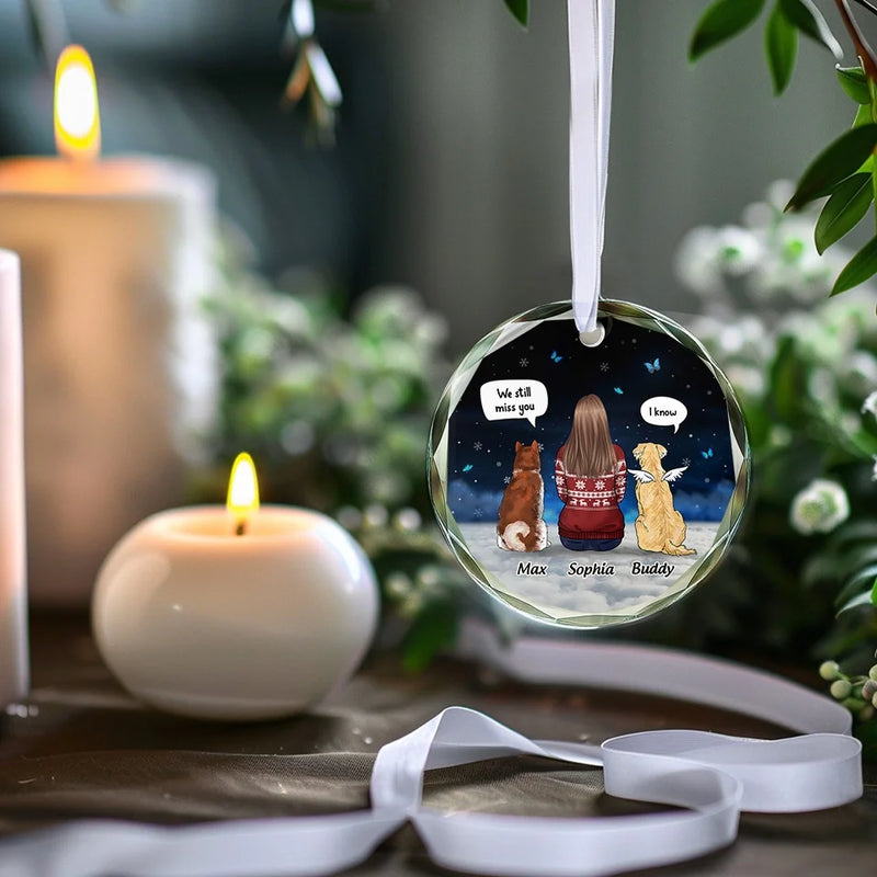 Your Spirit Runs Free - Memorial Personalized Custom Circle Glass Ornament - Sympathy Gift, Christmas Gift For Pet Owners, Pet Lovers