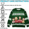 Our Family’s Love Shines Brightest At Christmas - Family Personalized Custom Ugly Sweatshirt - Unisex Wool Jumper - Christmas Gift For Family Members