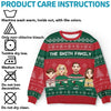 It's The Most Beautiful Time Of The Year - Family Personalized Custom Ugly Sweatshirt - Unisex Wool Jumper - Christmas Gift For Family Members