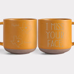 Custom Name Long Distance Gifts for Couples - Personalized Pottery Mug