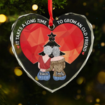 Custom Name Christmas Friendship Gifts - Personalized Glass Ornament